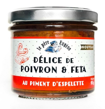 Pfeffer und Feta- Espelette-Pfeffer  -  Le Père Eugène - Aufstrich - Bretagne - franzoesische Spezialitaet - franzoesische Feinkost - bretonische Feinkost